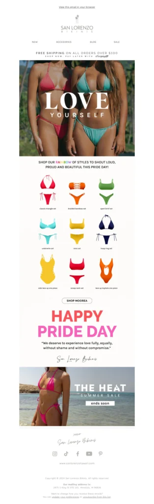 san lorenzo-fashion email template