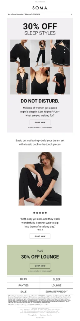 soma-fashion email template