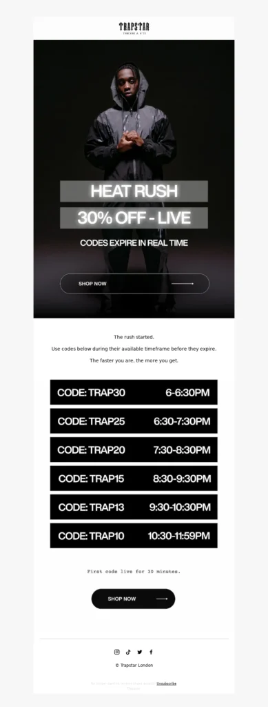 trapstar-fashion email template