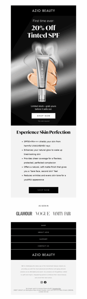 azio beauty-beauty email template
