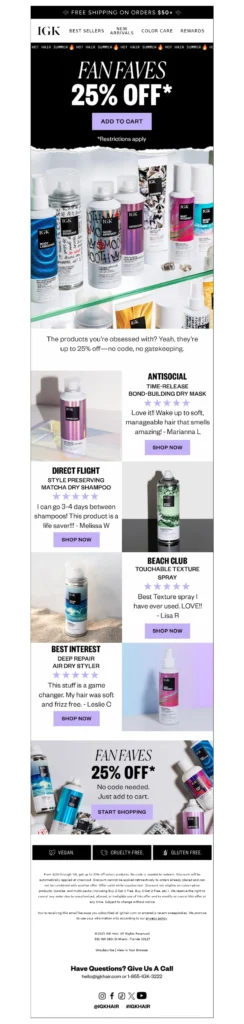 igk-beauty email template