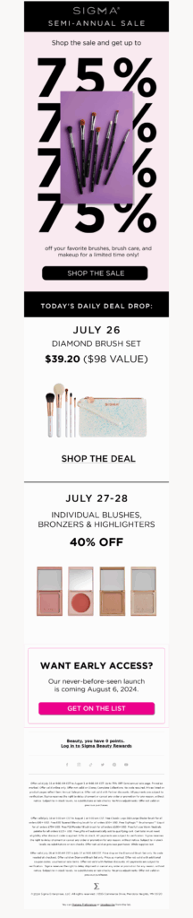 sigma-beauty email template