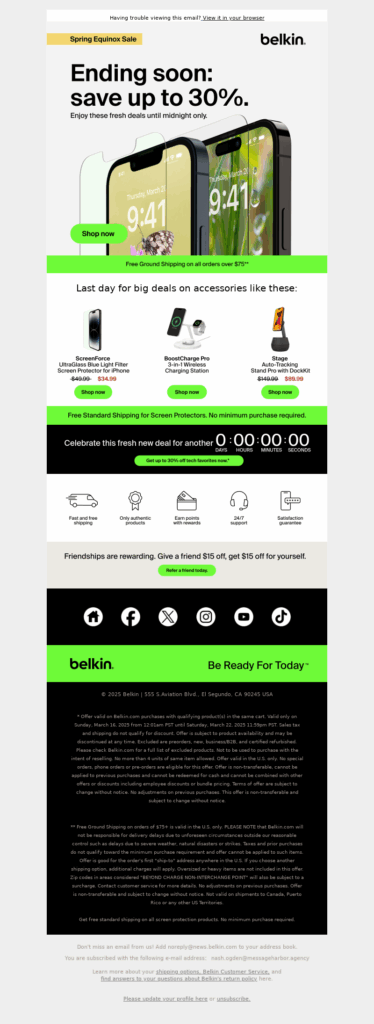 belkin-electronics email templates