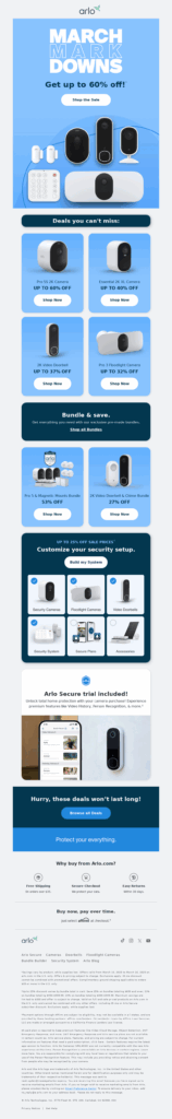 arlo-electronics email templates