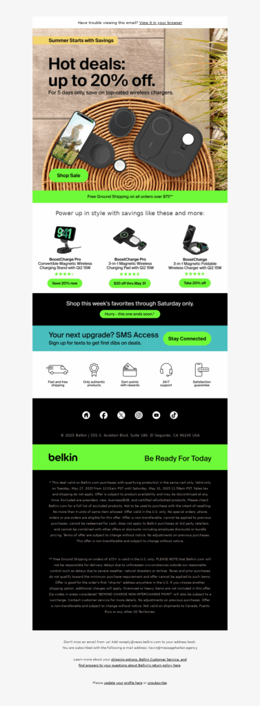 belkin-electronics email templates