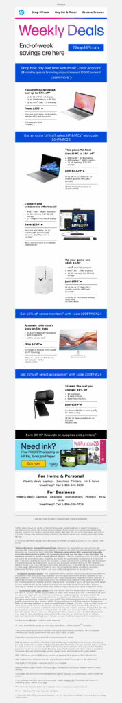 hp 2-electronics email template