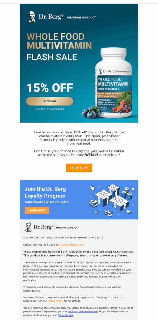 dr berg-healthcare email templates