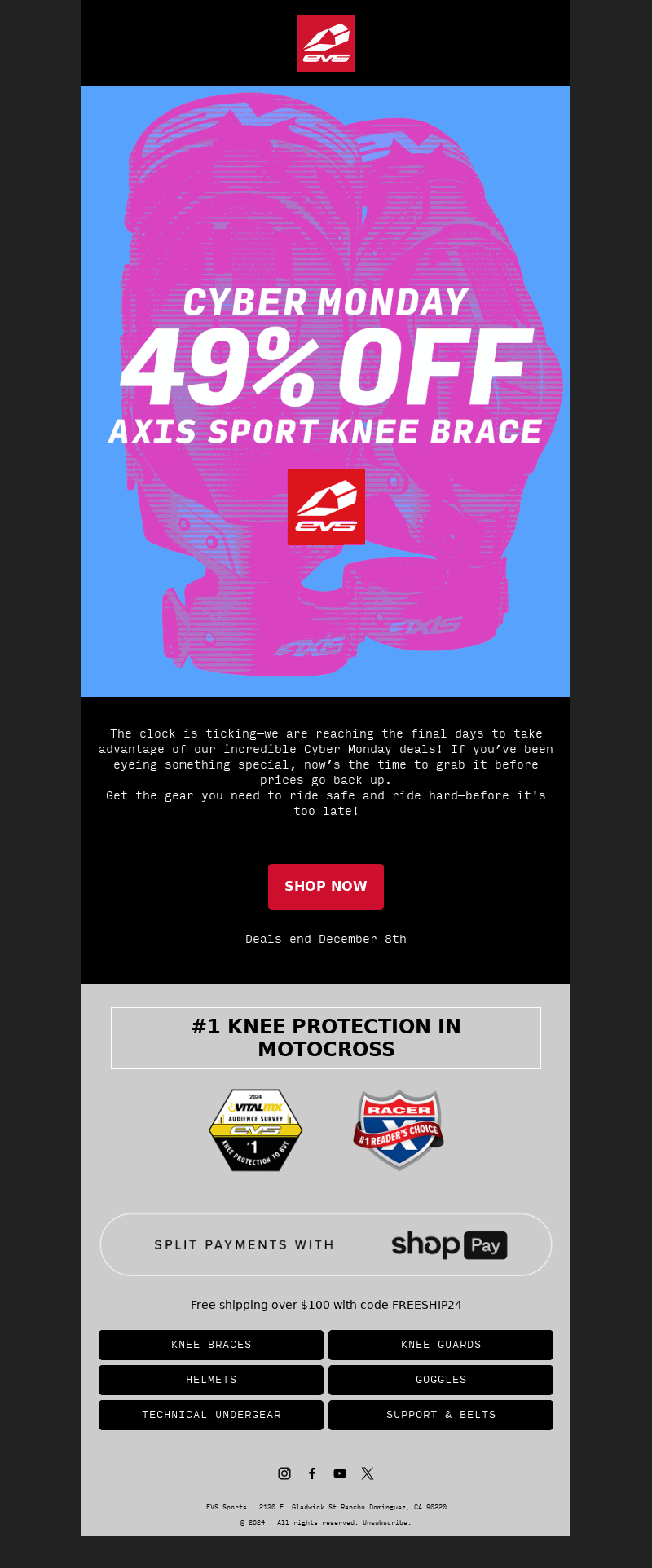 evs-sports email template