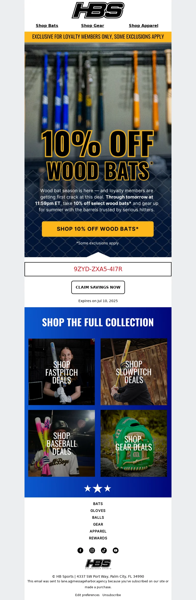 hbs-sports email template