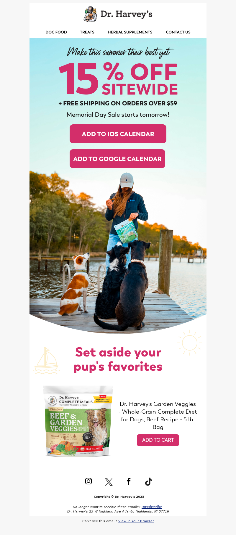 dr harveys-petcare email template