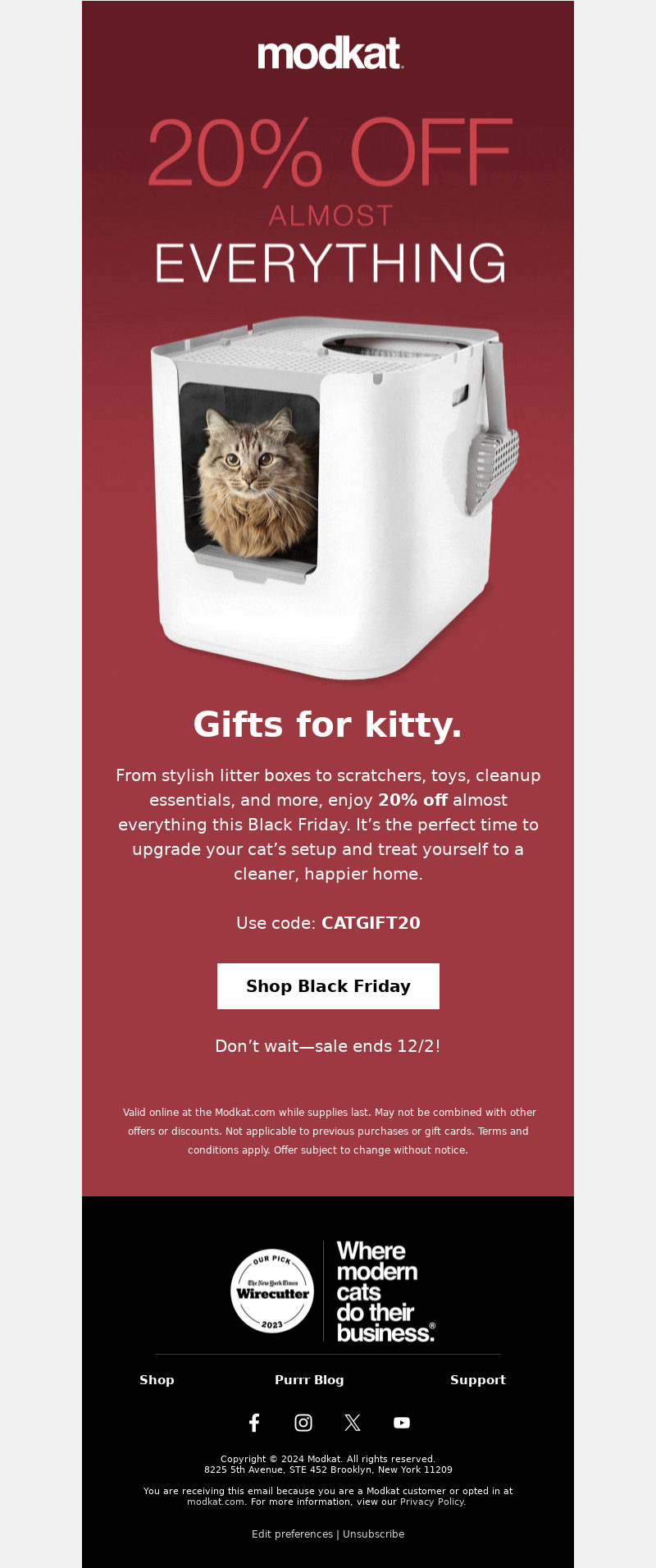 modkat-petcare email template