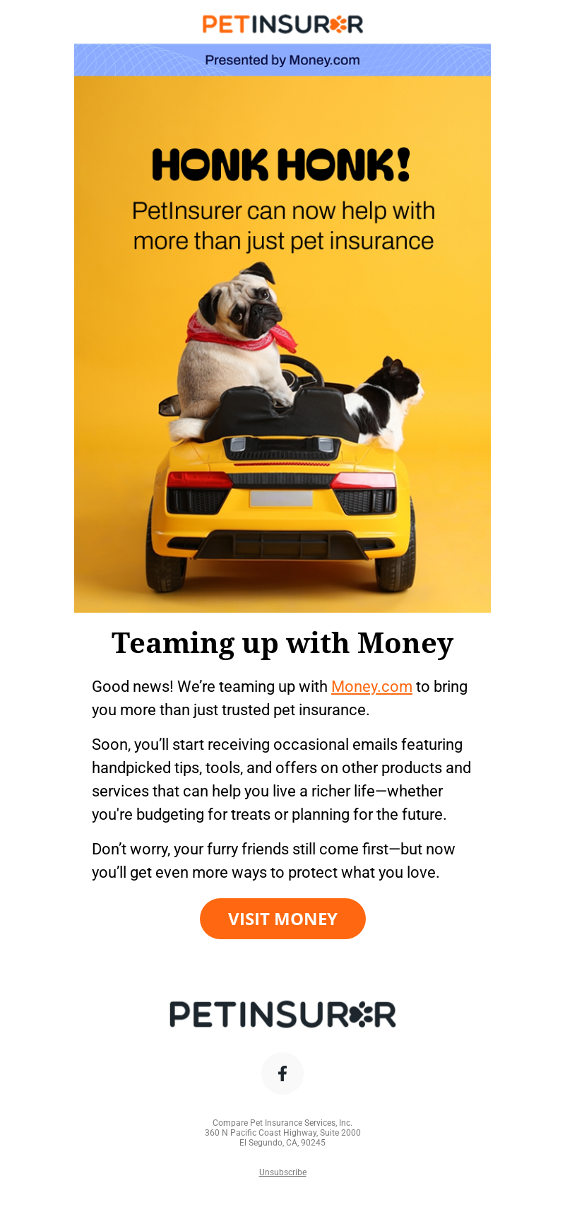 petinsurer-petcare email template