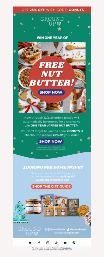 ground up-food & beverage email templates