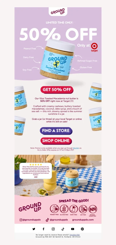 groundup-1-food & beverage email templates