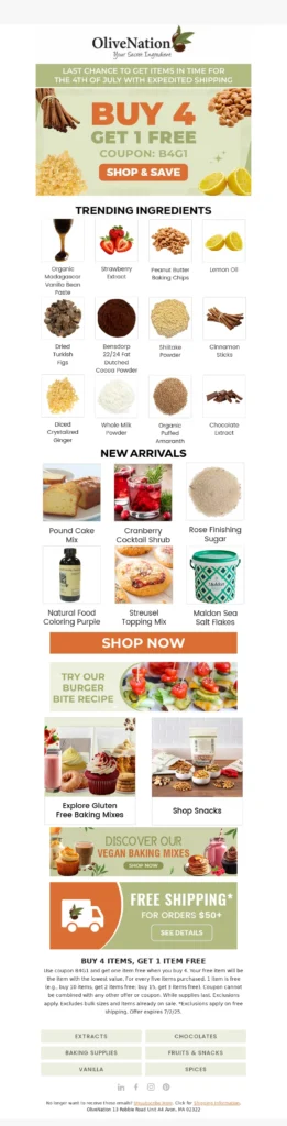 olive nation-food & beverage email templates