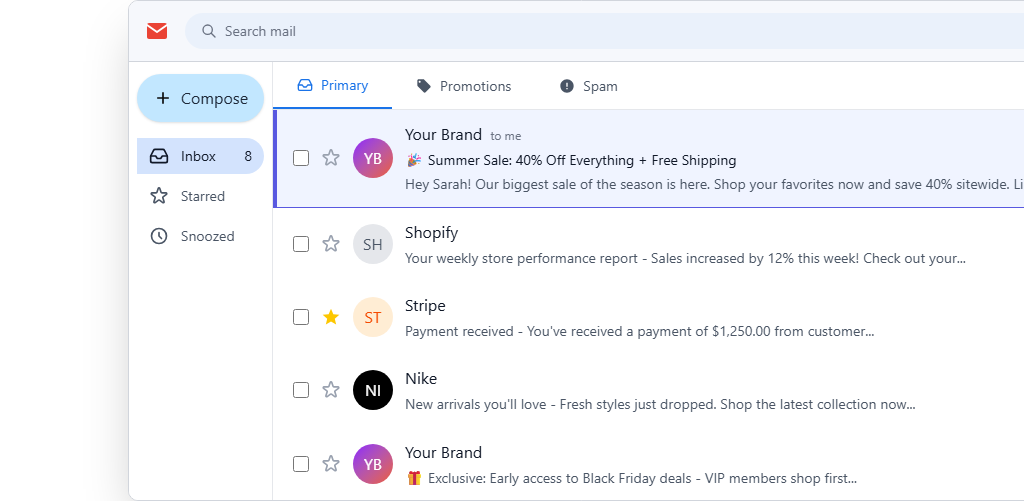 section 7 gmail mockup