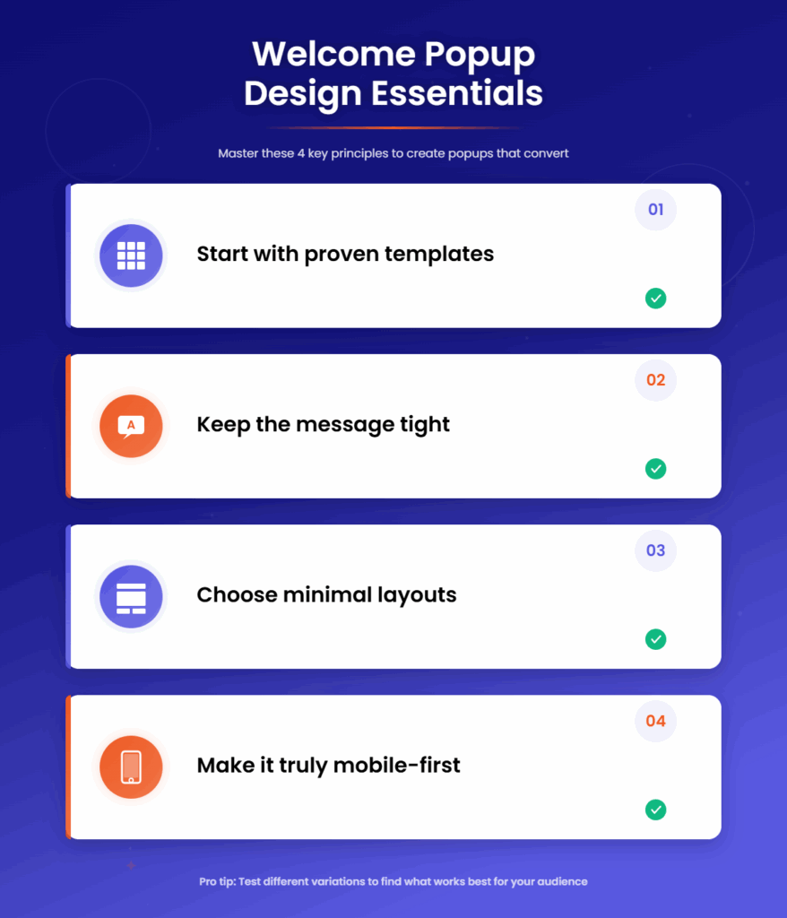welcome popup design essentials