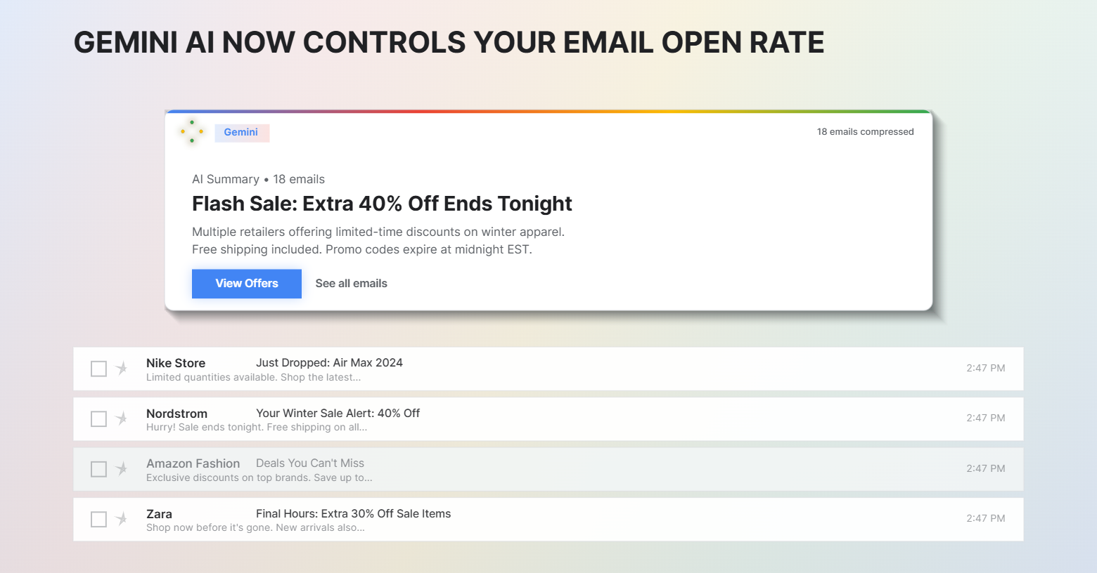 Gemini AI email summary